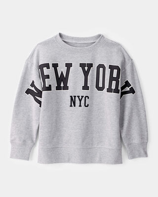 Product image 1 of Boys NYC French Terry Pullover Sweatshirt - Grey