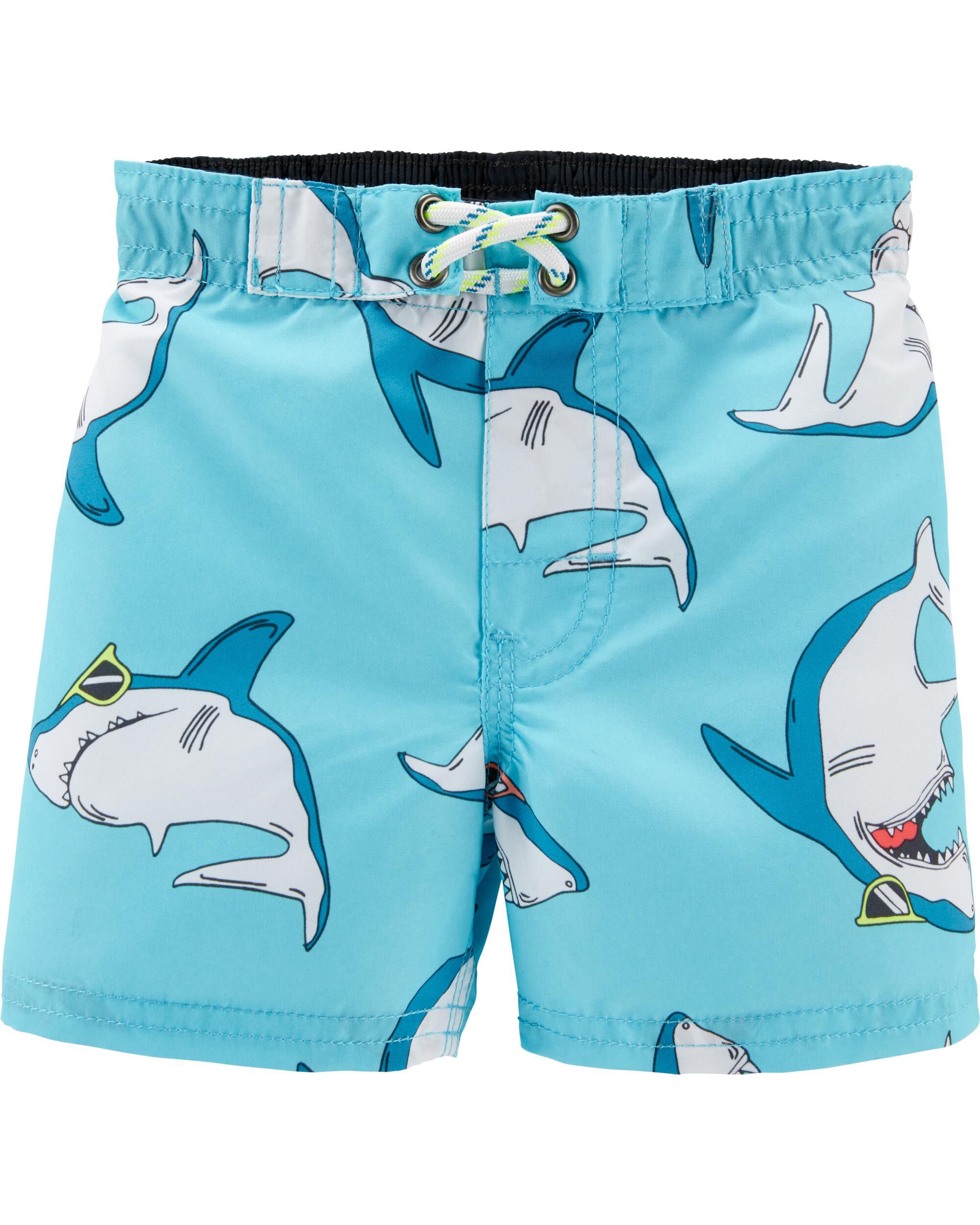 Swimwear Gap Shark Fish Board Shorts Trunks Swim Suit S 6 7 Nwt Kids
