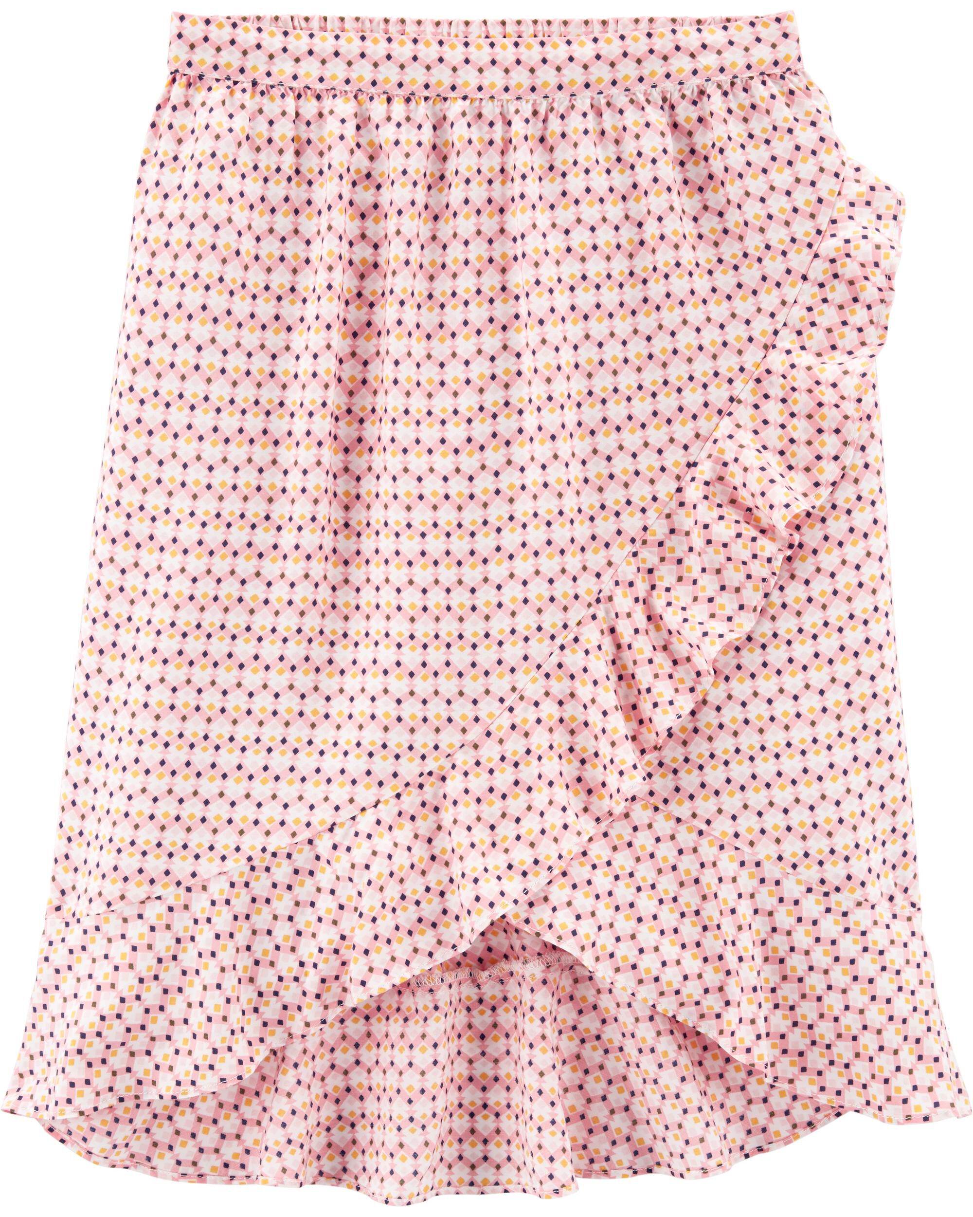 ruffle wrap skirt midi