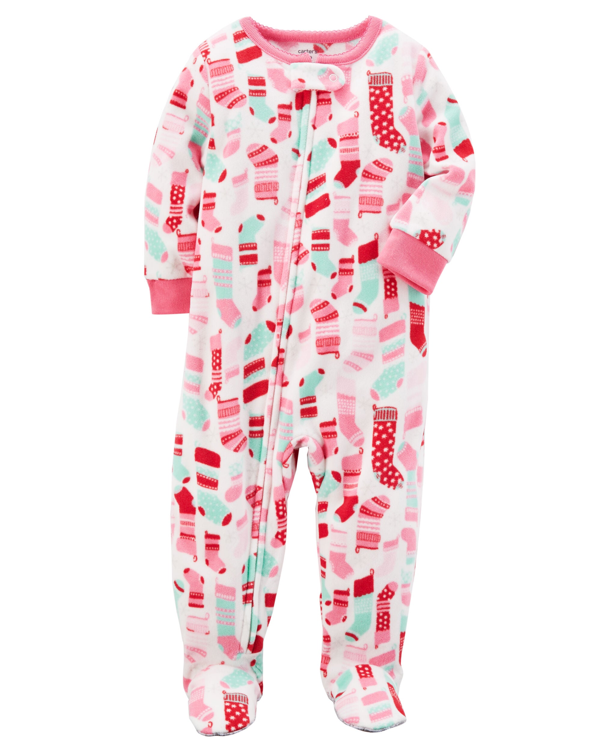 carters one piece fleece pajamas