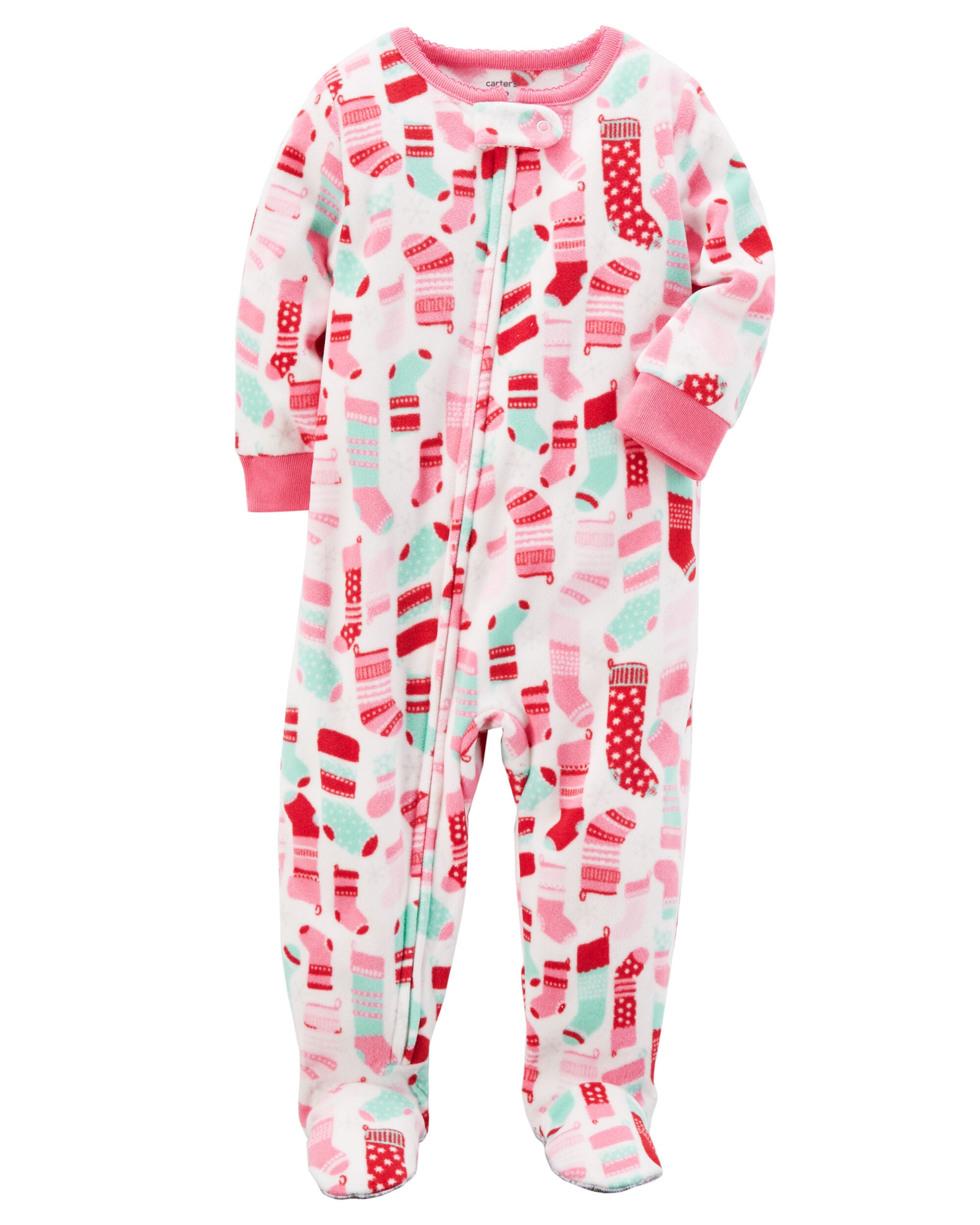 carters christmas fleece pajamas