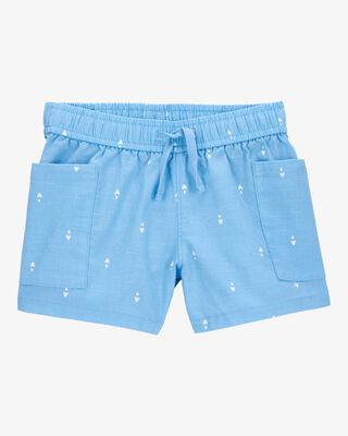 Product image 1 of Toddler Heart Drop Print Drawstring Shorts - Blue