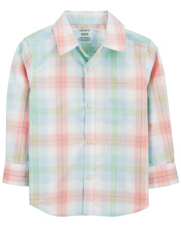 Baby Plaid Button-Down Shirt