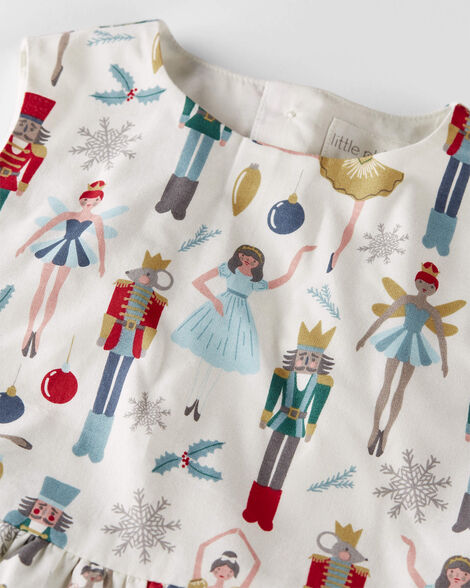 Product image 3 of Toddler Organic Cotton Dress in Holiday Nutcracker