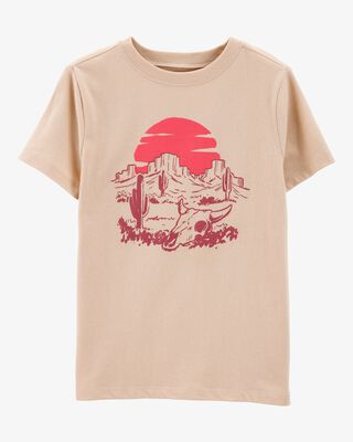 Product image 1 of Kid Desert Landscape Short-Sleeve Graphic Tee - Khaki