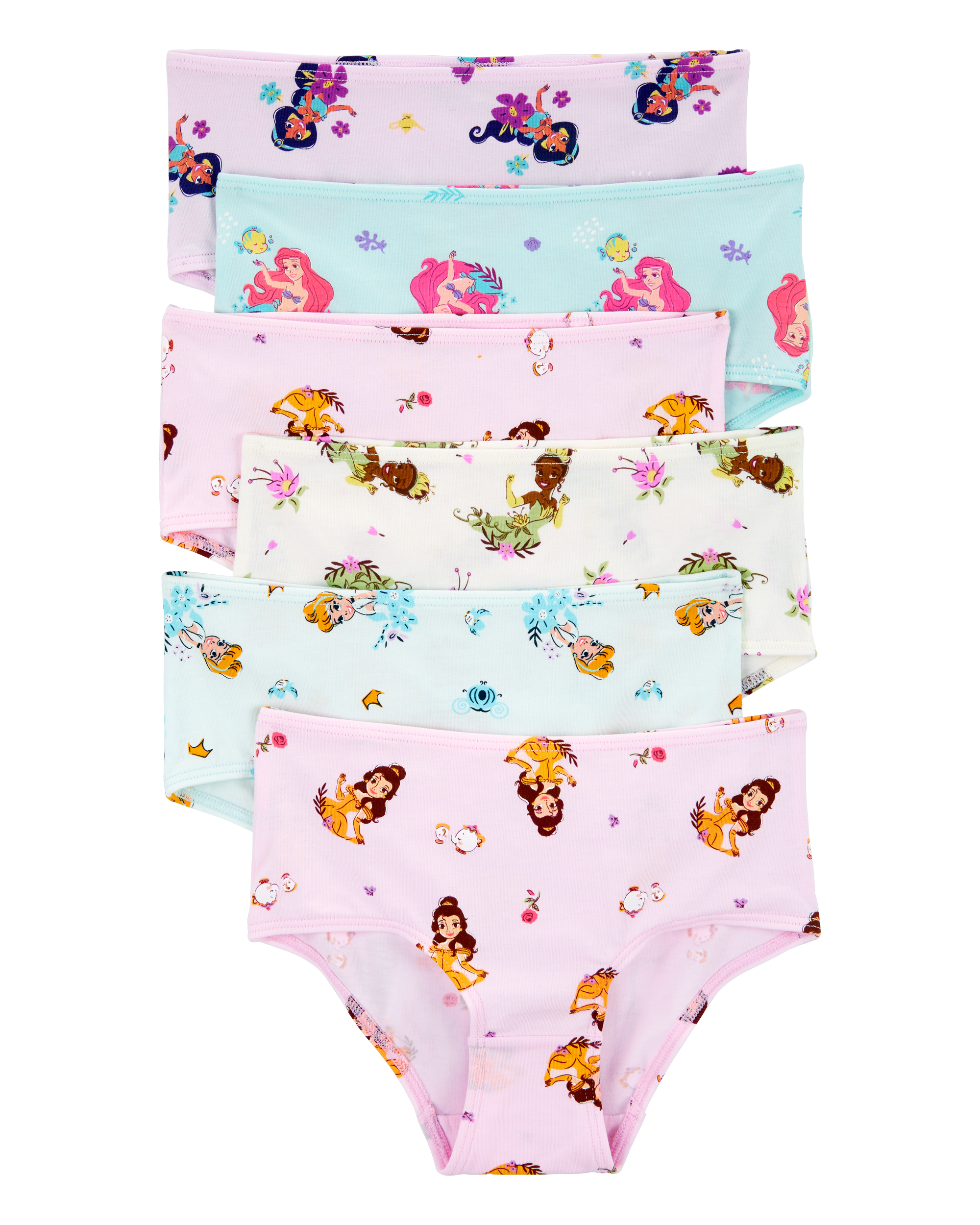 Kid 6-Pack Disney Princesses Brief Stretch Cotton Undies