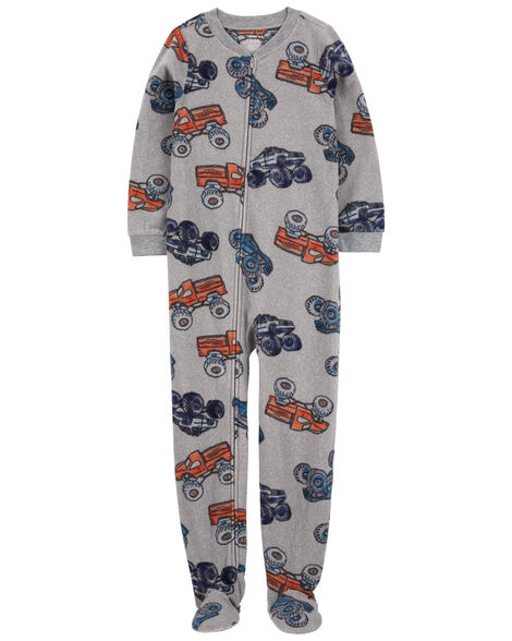 Kid 1-Piece Monster Fleece Footie Pajamas - Carter