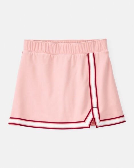 girls knit active skort - pink