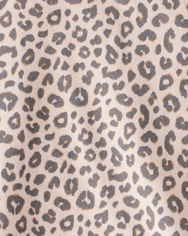 Product image 2 of Girls Leopard Print Long-Sleeve Top - Brown