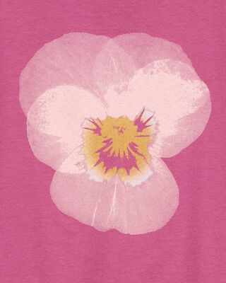 Product image 2 of Kid Tropical Flower Short-Sleeve Graphic Tee - Pink