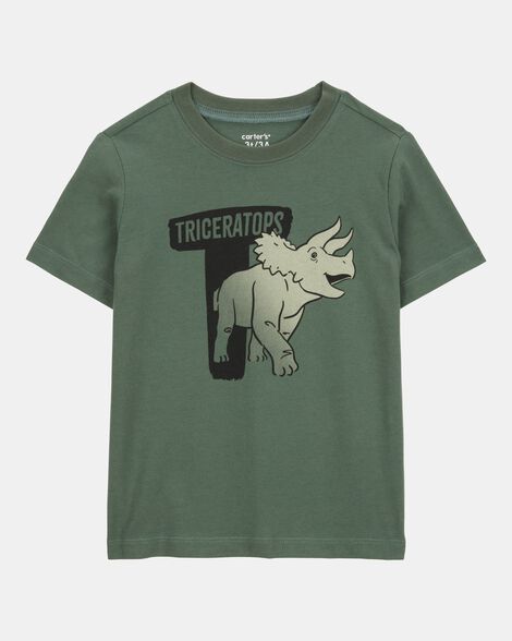 toddler boy dinosaur short-sleeve graphic tee - green