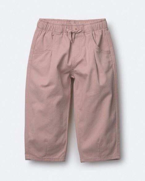 Toddler Girl Pleated Pants - Light Pink