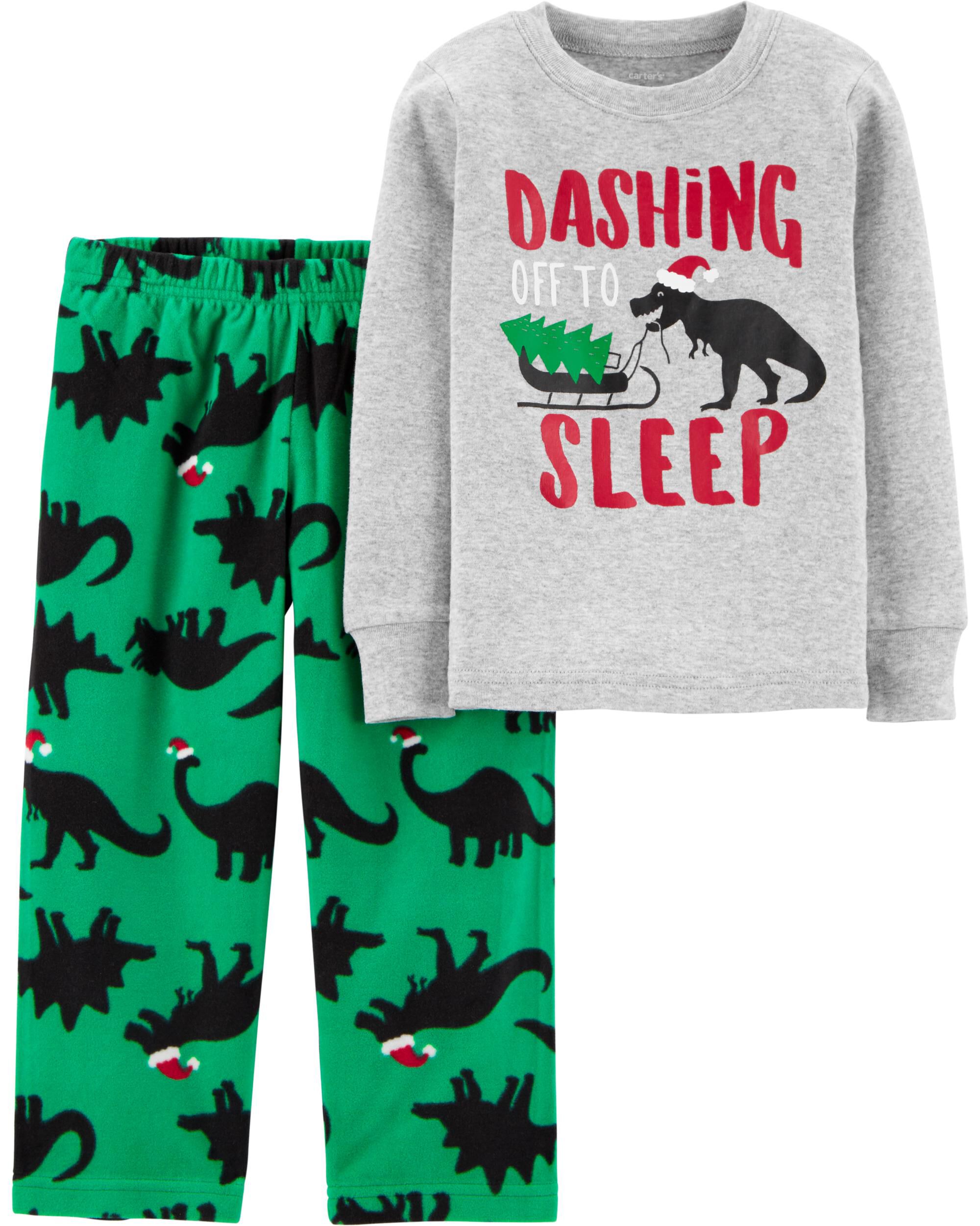 Carters Baby Boys Christmas 2-Piece Snug Fit Cotton Pajamas Set- Baby