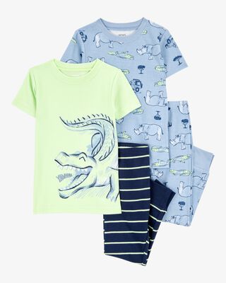 Product image 1 of Toddler 4-Piece Alligator Cotton Pajamas