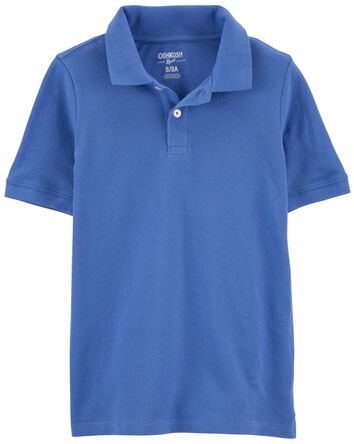 Kid Blue Piqué Polo Shirt
