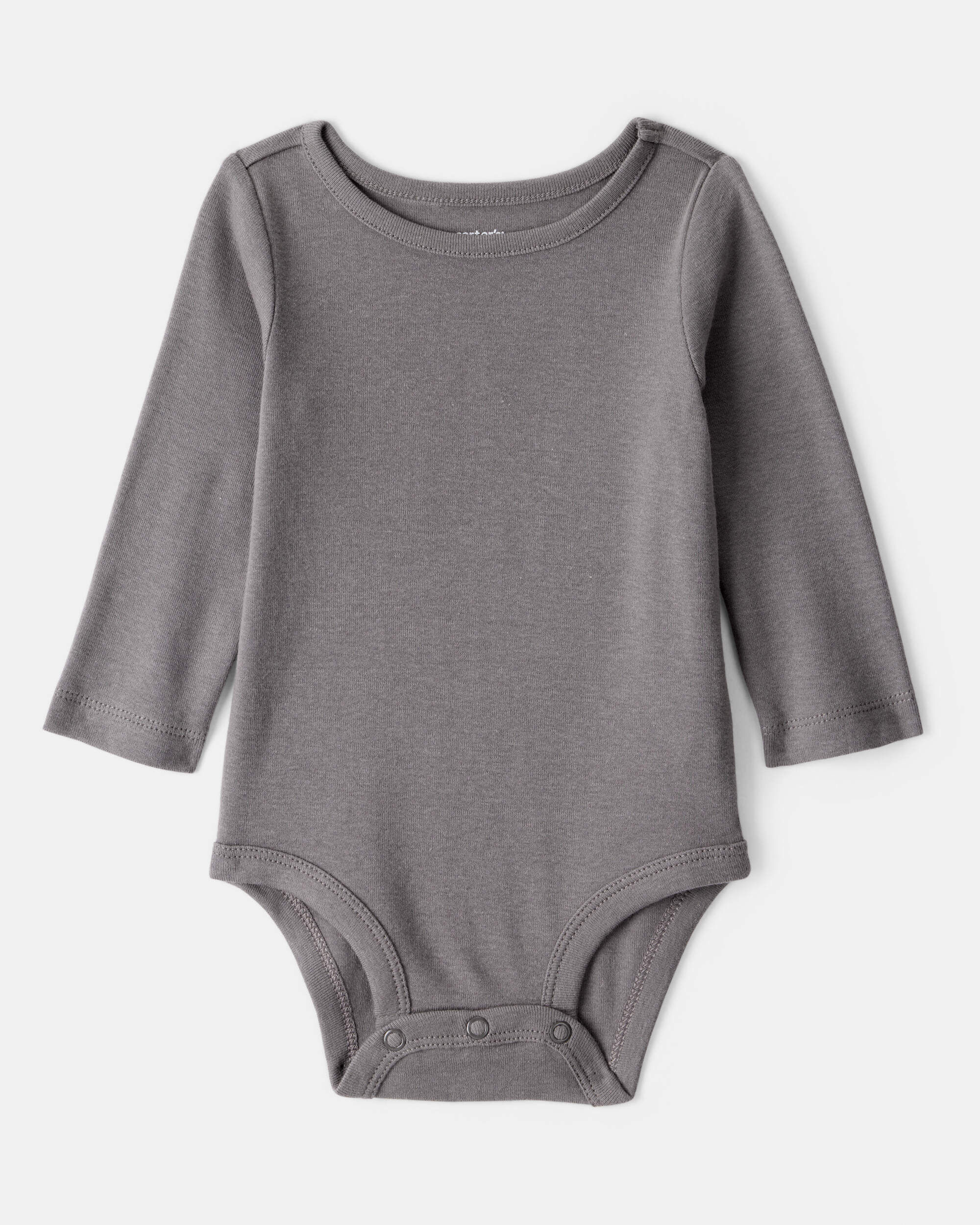 Baby Girl 2-Piece Leopard Print Long-Sleeve Dress Set - Grey/Brown