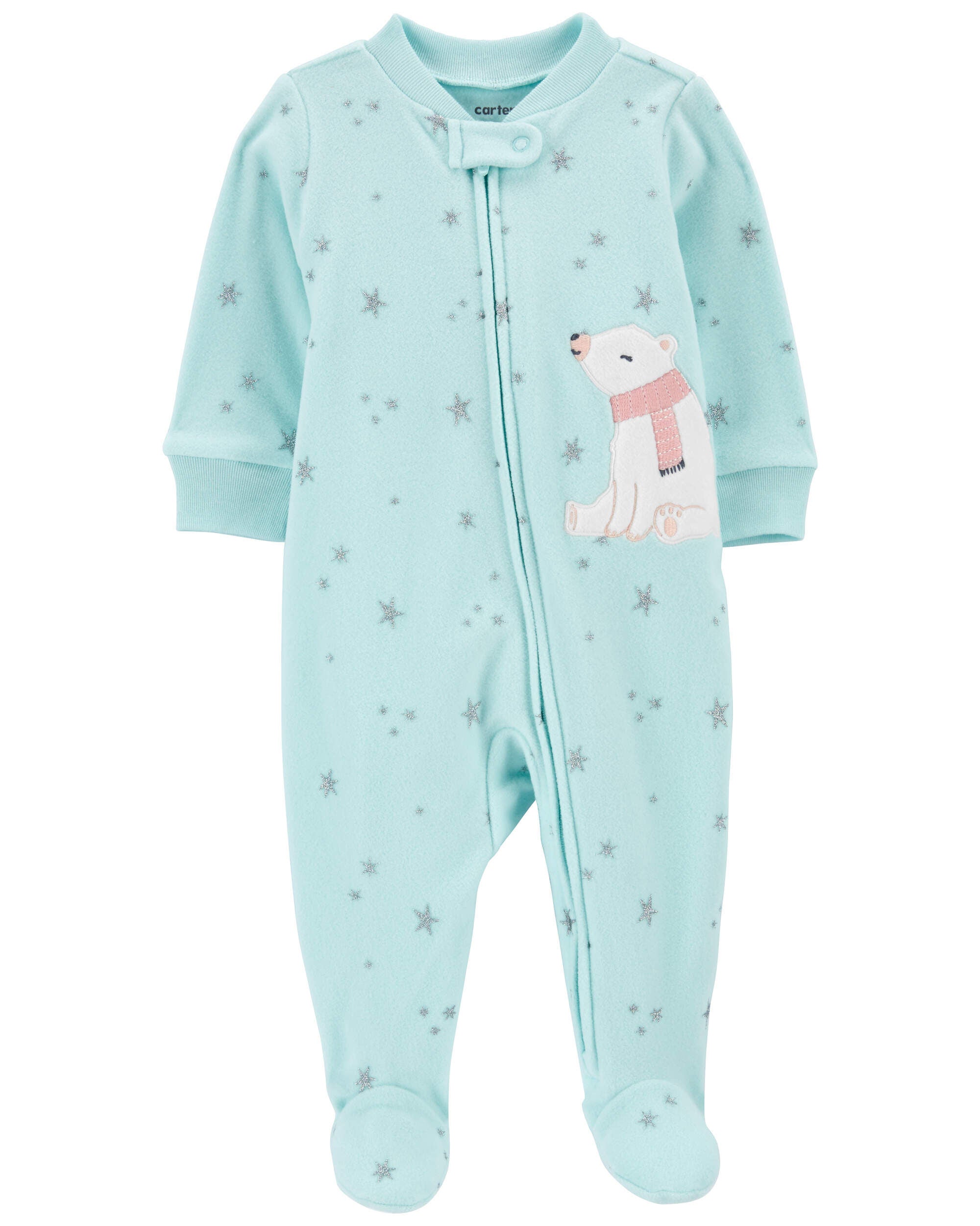 Baby Polar Bear Fleece Zip Up Footie Sleep Play Pajamas Carter s Carter s