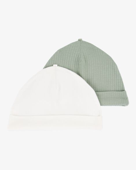  Product image 1 of Baby 2-Pack PurelySoft Caps - Green/White