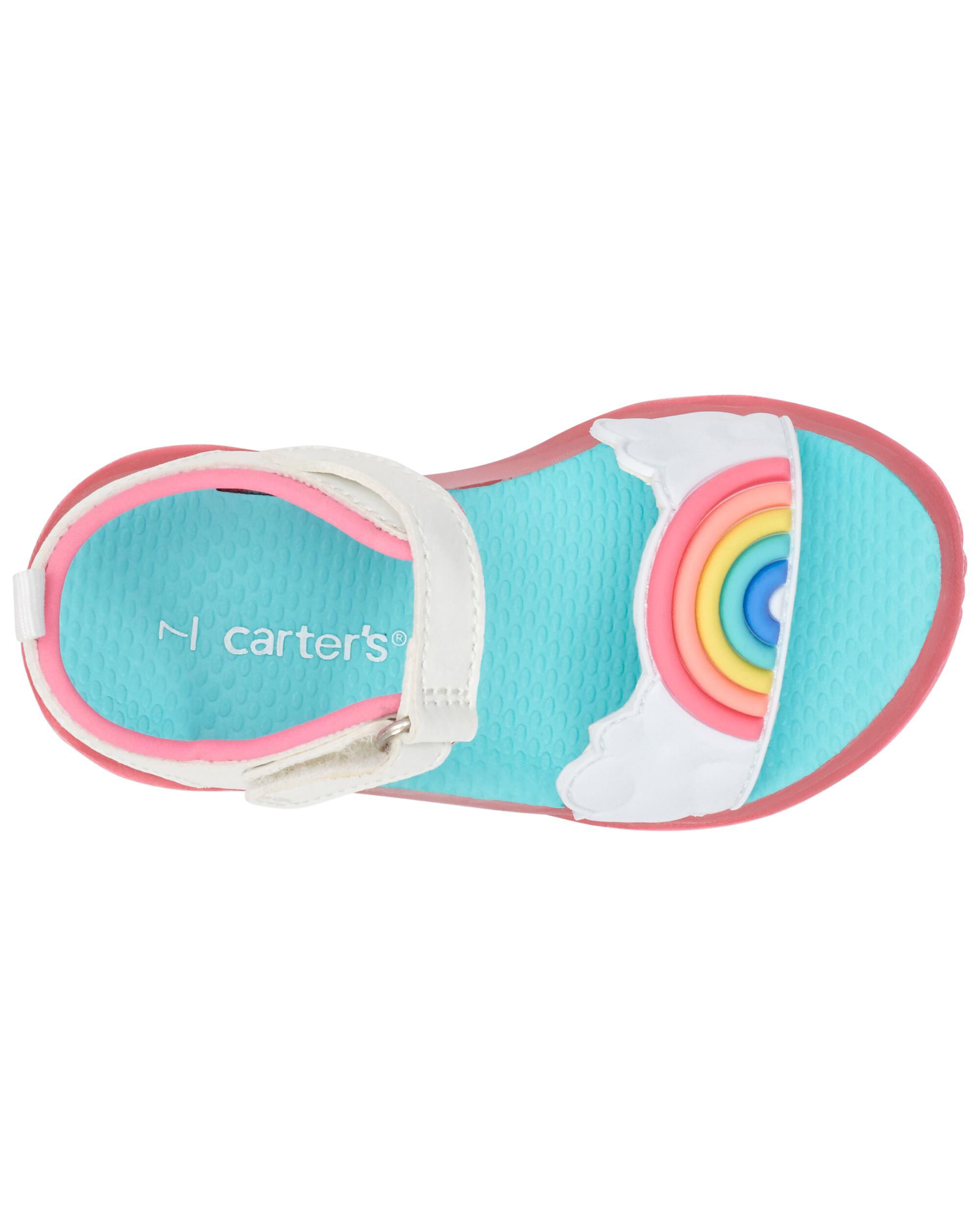 carter's rainbow light up sandals