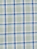 Green - Toddler Plaid Button-Front Shirt, Selected