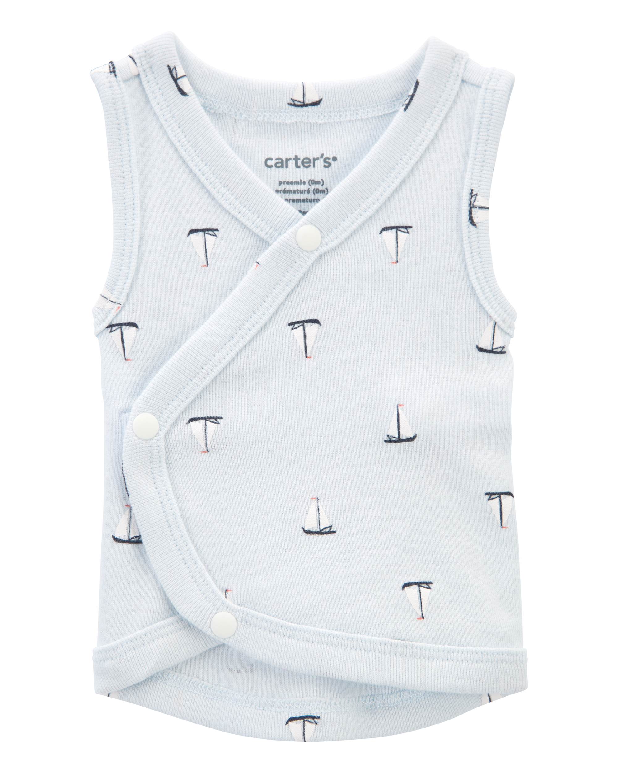 Baby Boy Preemie Sailboat Tank - Blue