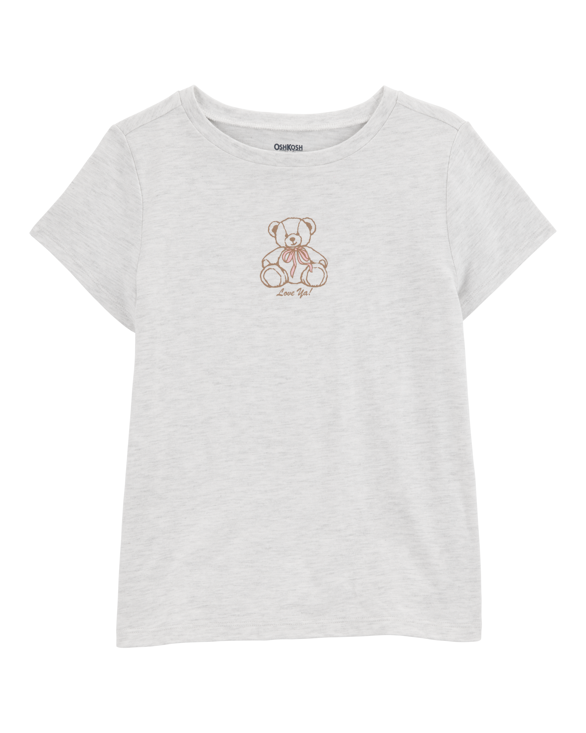 Kid Teddy Bear Short-Sleeve Graphic Tee - Grey