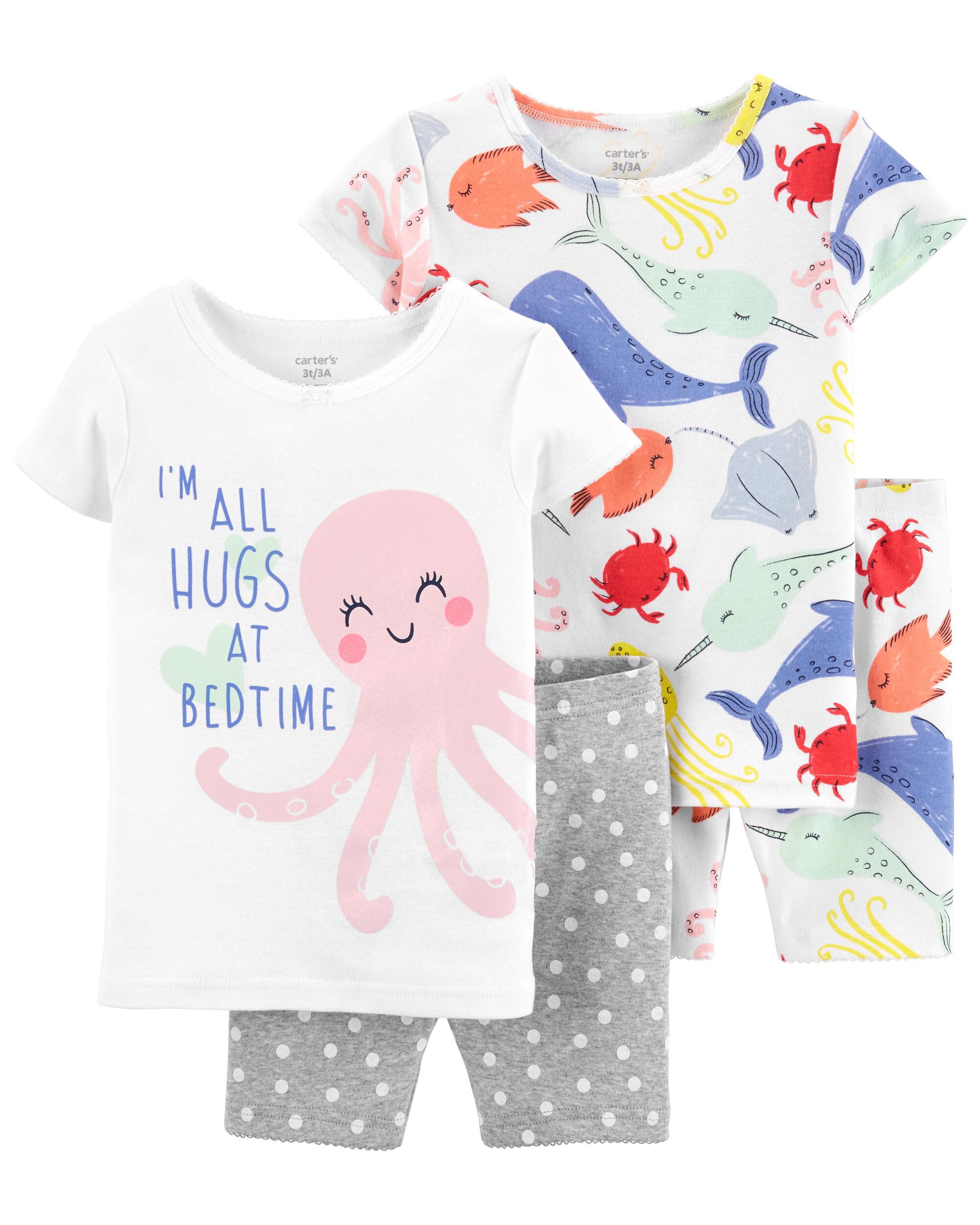*CLEARANCE* 4-Piece Sea 100% Snug Fit Cotton PJs