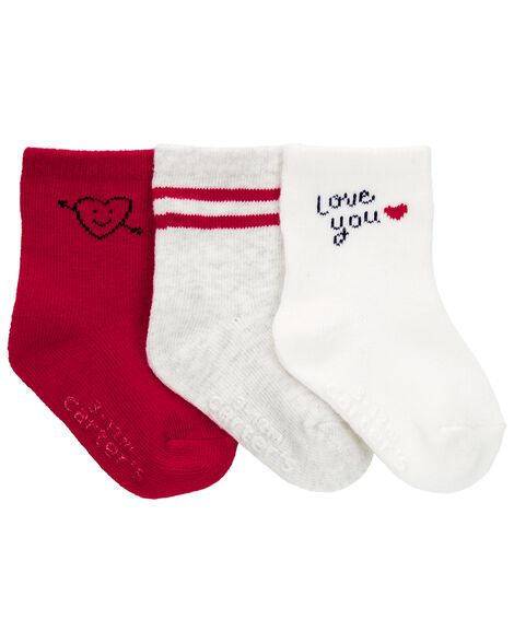 Product image 1 of Baby Valentine's Day 3-Pack Socks