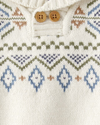 Product image 2 of Baby Boy Fair Isle Sweater - Cream