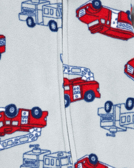Product image 2 of Baby Firetruck Fleece Zip-Up Footie Sleep & Play Pajamas