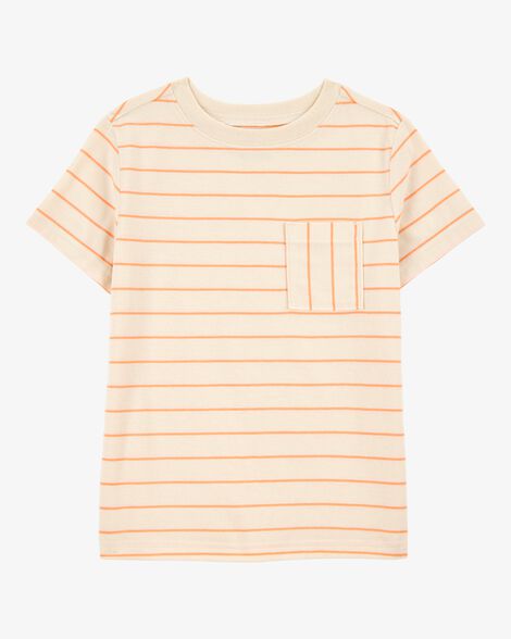  Product image 1 of Kid Striped Short-Sleeve Pocket Tee - Orange