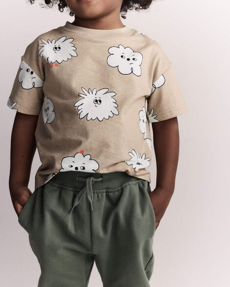 Toddler Squish Character Relaxed Graphic Tee - Khaki