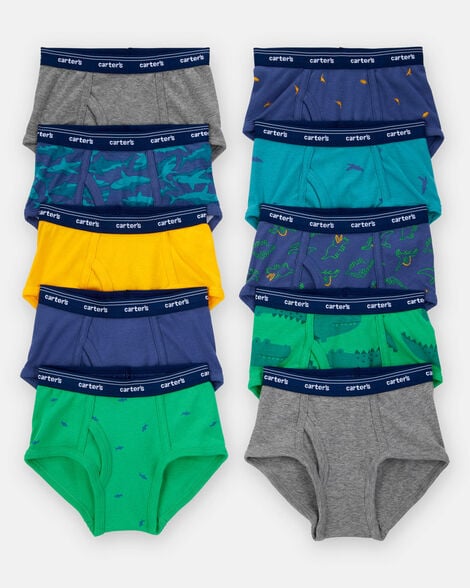 toddler boy 10-pack dinosaur print brief underwear