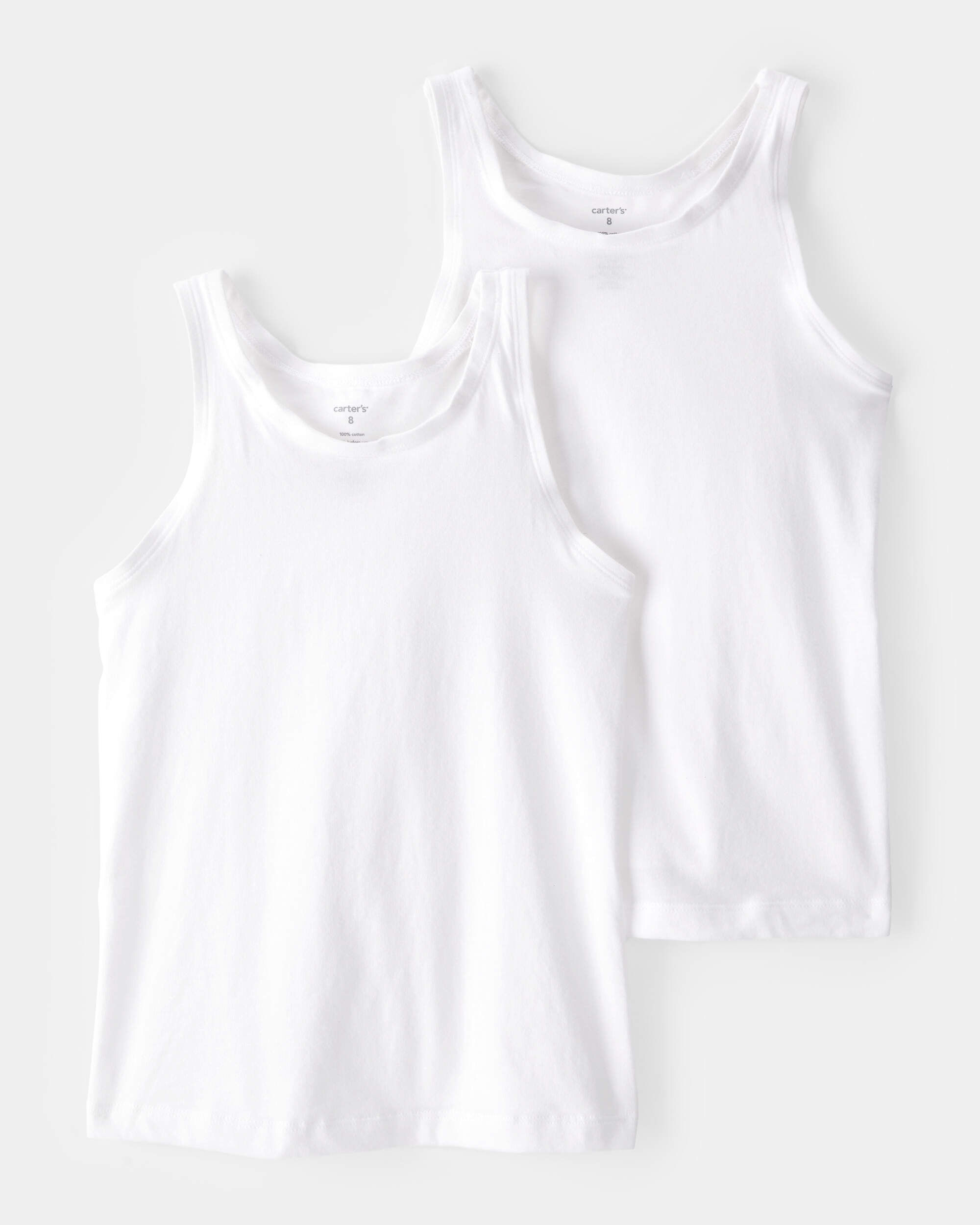 Carters girls 2-pack tank undershirts 10-12 White 14$