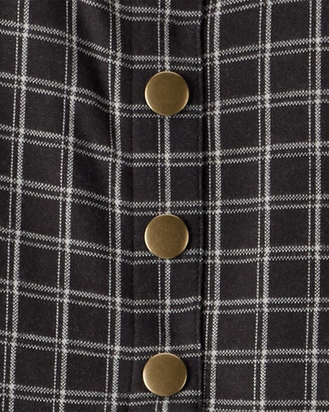  Product image 4 of Girls 2-Piece Plaid Long-Sleeve Jumpsuit 