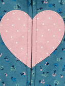 Pink - Baby 1-Piece Heart 100% Snug Fit Cotton Footie Pajamas, Selected
