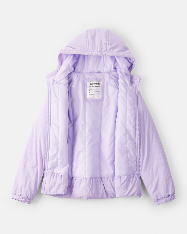 Product image 2 of Girls Long-Sleeve Midweight Jacket - Purple