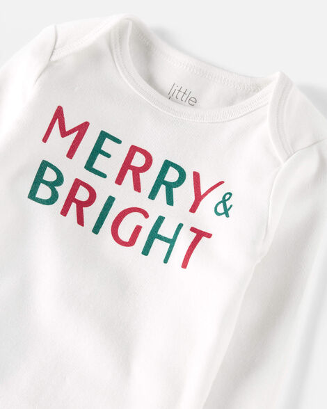  Product image 3 of Baby Merry & Bright Organic Cotton Bodysuit Set
