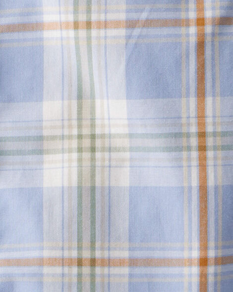  Product image 3 of Baby Poplin Plaid Button-Front Long-Sleeve Bodysuit