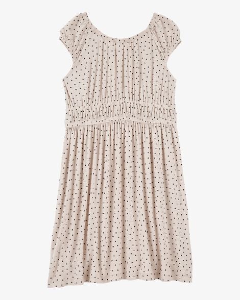 Product image 2 of Kid Polka Dot Short-Sleeve Dress - Tan