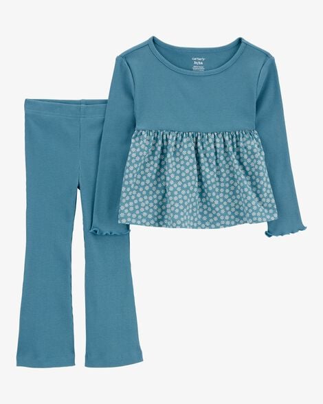  Product image 1 of Toddler 2-Piece Floral Top & Flare Legging Set