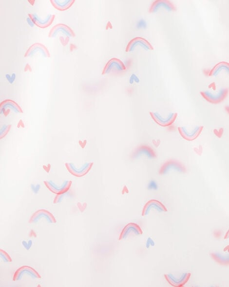 Rainbow Translucent Rain Jacket - Pink