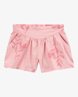 Product image 1 of Kid Floral Linen Look-alike Sun Short - Pink