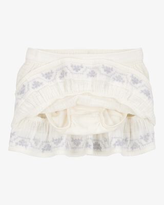Product image 2 of Baby Floral Embroidered Gauze Skort - Ivory