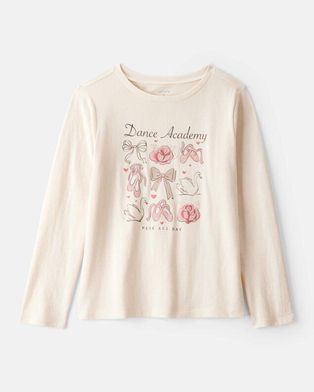 Product image 1 of Girls Dance Academy Long-Sleeve Graphic Tee - Cream