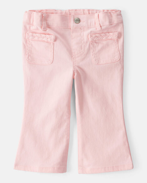 Product image 1 of Baby Girl Cotton Flare Pants - Pink