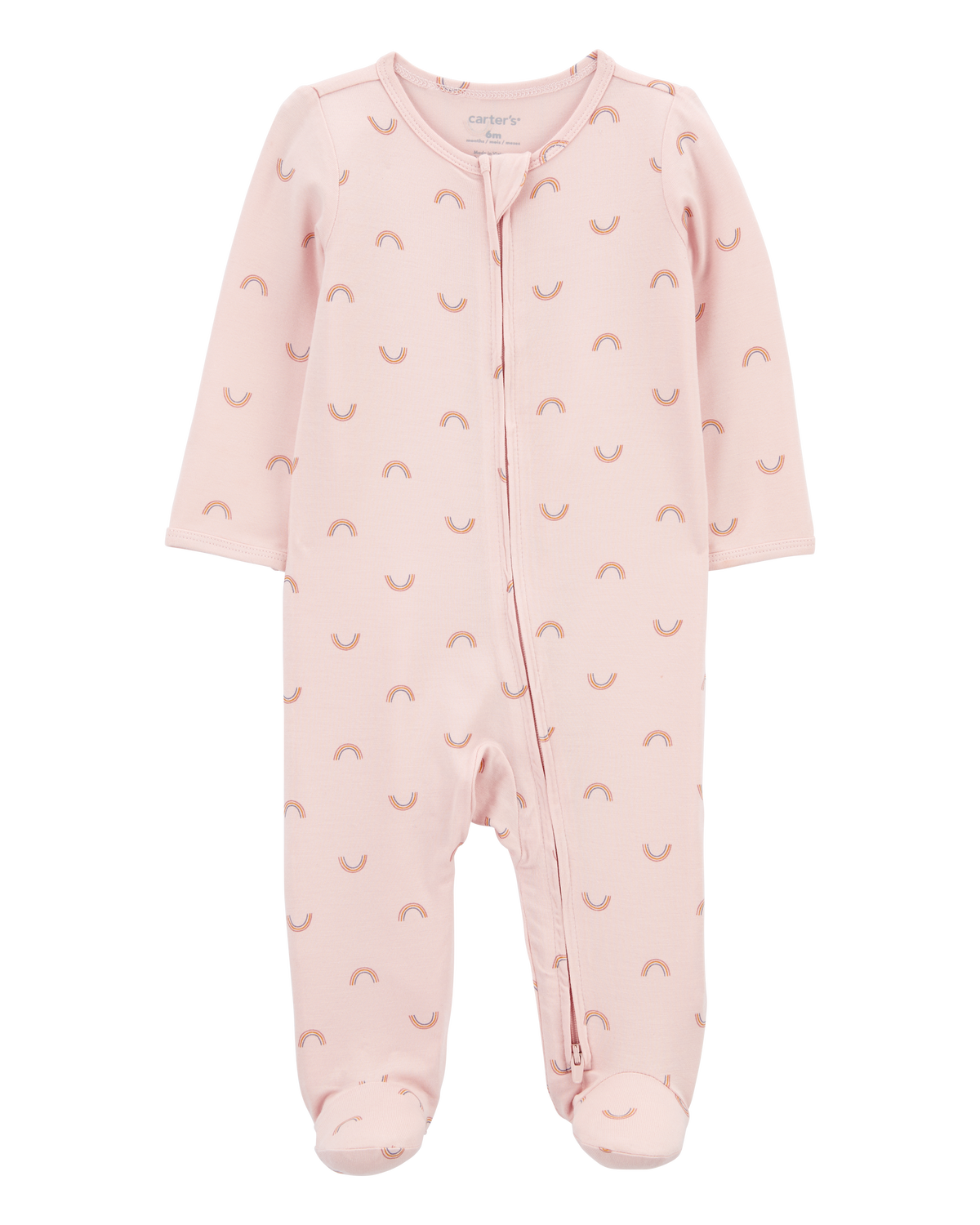 Baby PurelySoft Foldover Cuff Sleep & Play Pajamas - Coral
