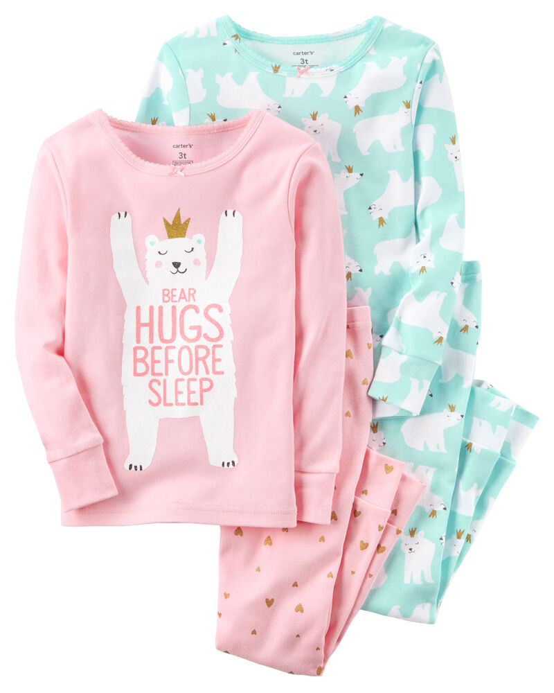 4 Piece Polar Bear Snug Fit Cotton Pjs Carters Com