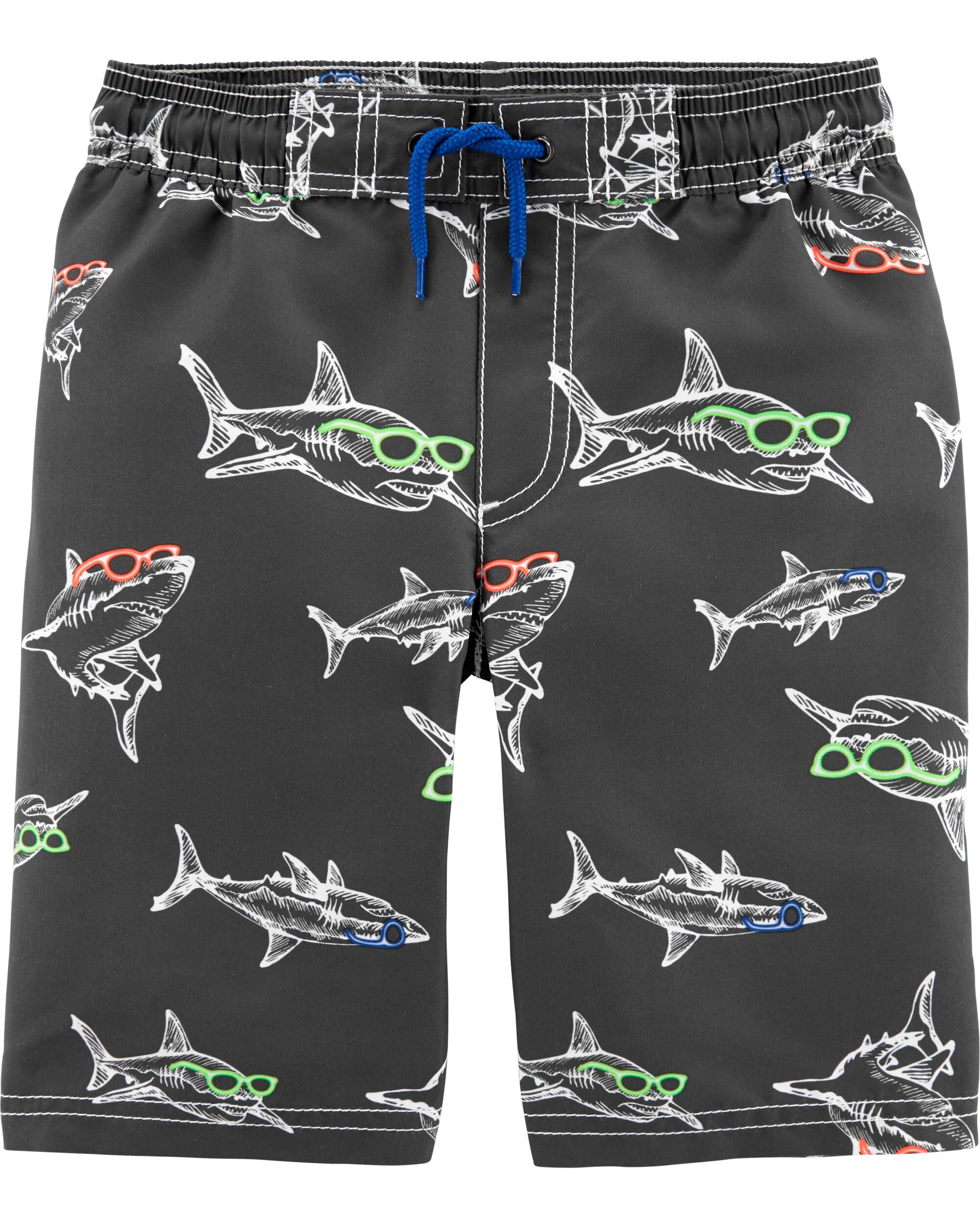 shark swim trunks