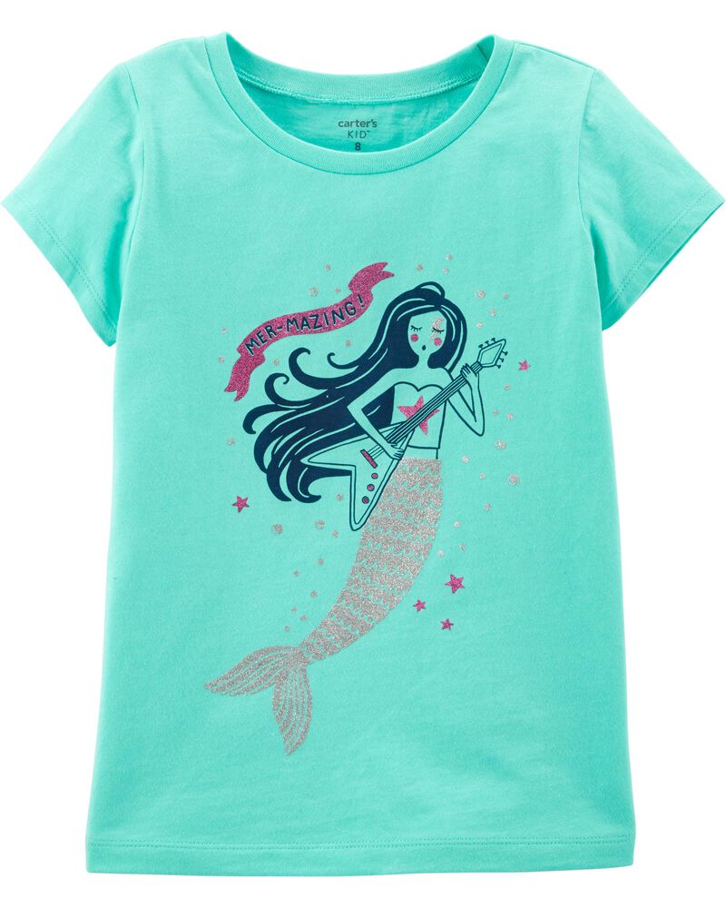 Glitter Rockstar Mermaid Jersey Tee Carters Com